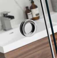 1000mm Matt Black Recess Sliding Shower Door - Rolla 8 By Aquadart 