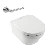 Ankam Rimless Closed Coupled Comfort Height Toilet & Soft Close Seat