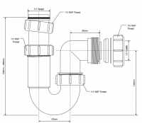 McAlpine WM3 11/2" Washing Machine Standpipe Waste Trap