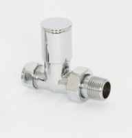 ASP Single Modern Chrome Radiator Valve - Straight 10913