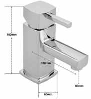 Sagittarius Bari Cloakroom Basin Mixer Tap with Sprung Waste 