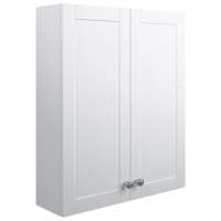 Bali 600mm 2 Door Wall Unit - Satin White Ash