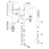 Francis Pegler Izzi Deck Bath Shower Mixer Tap