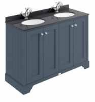 Bayswater 1200mm 4-Door Traditional Basin Cabinet - Stiffkey Blue