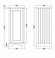 VitrA Ecora 350mm Tall Unit - Gloss White