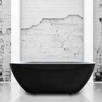 Charlotte Edwards Belgravia Gloss Black 1690 x 780mm Modern Freestanding Bath