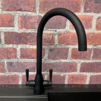 Merthyr Black & Rose Gold Single Lever Kitchen Mixer Tap - Tailored