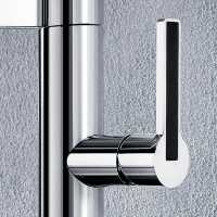 Blanco Candor Twin Brushed Steel Kitchen Tap - 526703