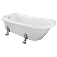 Bourbourg Traditional 1530mm Freestanding Bath Chrome Feet