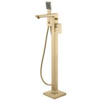 Buff Floor Standing Bath/Shower Mixer - Brushed Brass