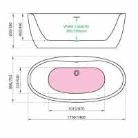 Charlotte Edwards Harrow 1700 x 700mm Modern Freestanding Bath