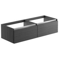 Campbell 1200mm Wall Hung Basin Unit Run (No Top) - Graphitewood