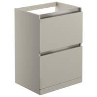 Campbell 600mm 2 Drawer Floor Standing Basin Unit (No Top) - Latte