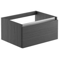 Campbell 600mm 1 Drawer Wall Hung Basin Unit (No Top) - Graphitewood