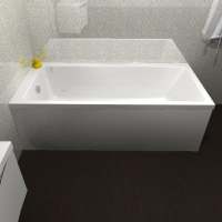 Linton Square 1800 x 800mm Single Ended Bath