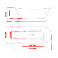 The White Space Sulis Freestanding Bath 1700 x 780mm