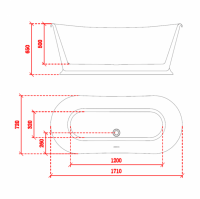 Charlotte Edwards Henley 1730 x 800mm Modern Freestanding Bath