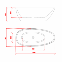 Charlotte Edwards Richmond 1760 x 680mm Modern Freestanding Bath