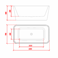 Charlotte Edwards Portobello 1720 x 730mm Modern Freestanding Bath