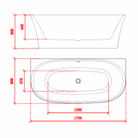 Charlotte Edwards Eris 1500 x 750mm Freestanding Bath