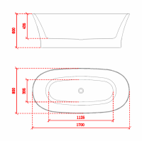 Charlotte Edwards Richmond 1760 x 680mm Modern Freestanding Bath