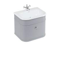 Burlington Chalfont Matt Grey 650mm Single Drawer Traditional Vanity Unit & Basin