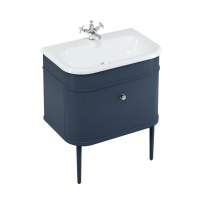 Burlington Chalfont Matt Grey 750mm Single Drawer Traditional Vanity Unit & Basin