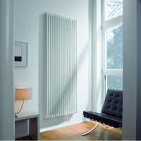 Zehnder Charleston Vertical 2 Column Radiator - White (H)1800 x (W) 306