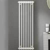 Zehnder Charleston Vertical 3 Column Radiator - White (H)1800 x (W)398