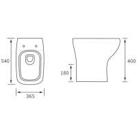 Allier Back To Wall Toilet & Soft Close Seat