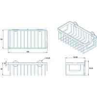 Croydex Premium Shower Caddy - 80 x 300 x 141mm - Rust Free