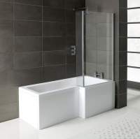 Sommer L Shaped Shower Bath 1700 x 850/700mm - Right Handed