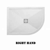 Anti-Slip Ultra-Slim 1200 x 900 x 25mm Offset Quadrant Tray & Waste - Right Hand