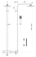 St.Helier Square Cool Touch Dual Head Shower - Signature Showers