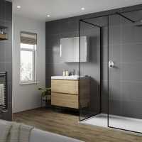 Multipanel Tilepanel Grey Mineral Tile Effect Shower Board