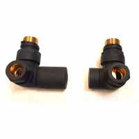 Eastbrook Angled Anthracite Radiator Valves - Pair