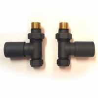 Abacus Arc Straight Radiator Valves Chrome - Pack of 2