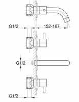 Sagittarius Pablo Monobloc Basin Mixer Tap with Sprung Waste