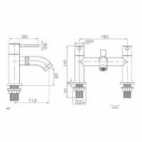 Sagittarius Ergo Monobloc Basin Mixer Tap with Sprung Waste