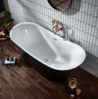 Charlotte Edwards Mayfair Black 1500 x 780mm Modern Freestanding Bath