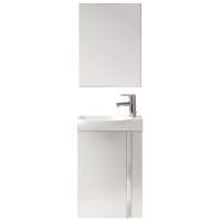 Royo Vitale 1200mm 4 Drawer Wall Unit & Double Square Ceramic Basin in Gloss White