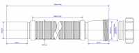 McAlpine Universal Flexible Waste Pipe Connector - 1.25" - FLEXCON1