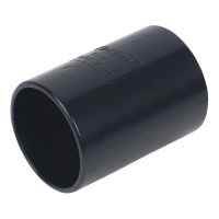 ABS Solvent Fit 40mm - Straight Coupler - Black - Waste Pipe