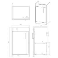 Shetland 1180mm 4 Drawer Wall Unit (No Top) - Matt White