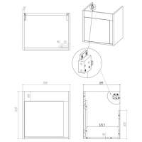 Forest 510mm Floor Standing Unit Inc. Basin - White Gloss