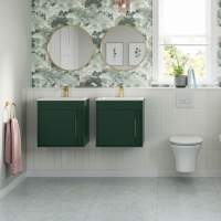 Burlington Chalfont Matt Grey 1000mm Traditional Vanity Unit & Double Basin