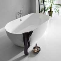 Clearwater Uno 1550 x 725 Clear Stone Freestanding Bath