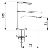 Francis Pegler Strata Wall Mounted Bath Mixer Tap