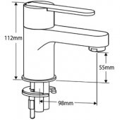 Pomeranian Cloakroom Basin Mixer w/Click-Clack Waste - Chrome