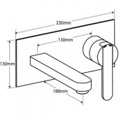 Balfron Wall Mounted Bath / Basin Mixer Taps - HighLife Bathrooms